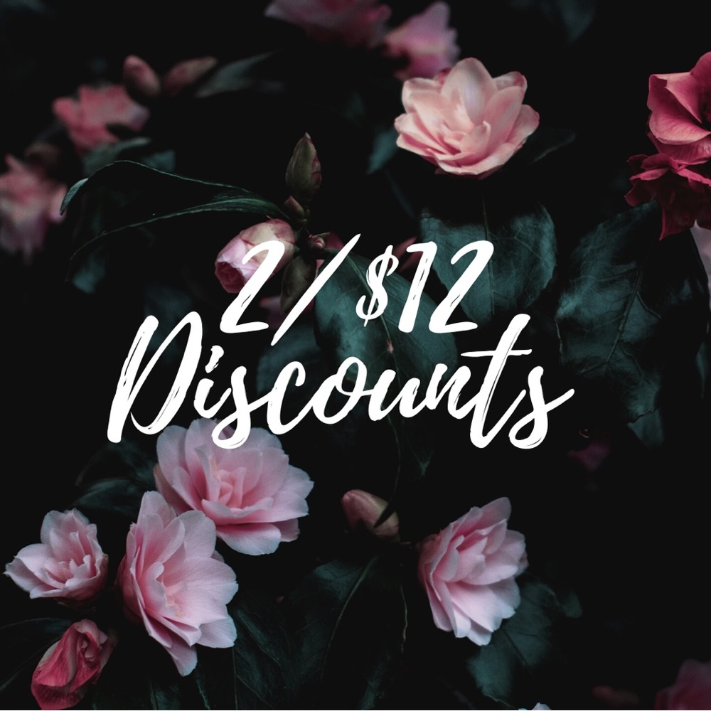Any item with a 🌼 is 2/$12! Happy poshing!